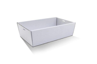 Medium White Cardboard Catering Box Lids with Window 382mm(L) x 275mm(W) x 30mm(H) - PACK=10 / BOX=5