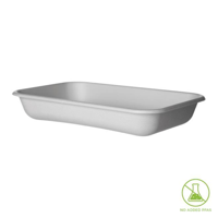 Detpak Eco Products White Sugarcane Rectangle Containers 24oz / 710ml 200mmL x 140mmW x 38mmH - Slee