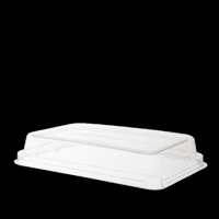 Detpak Eco Products 100% RPET Dome Lids for 24oz/32oz Sugarcane Rectangle Containers 222mmL x 127mmW