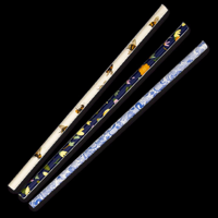Art Series Bio Straw Blue 3 Ply Regular Paper Straws 6mmW x 197mmL - SLEEVE=250 / BOX=2,500