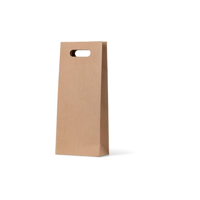 Kraft Double Die Cut Wine Bottle Loop Handle Paper Carry Bags 420mm(L) x 180mm(W) x 90mm(G) - Box =
