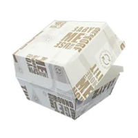 Original Enviro Series Printed Cardboard Burger Boxes Brown Cardboard 105mm(L) x 105mm(W) x 85mm(H)