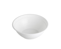 Round White Premium Plastic Noodle Bowl 900ml with 180mm Diameter - SLEEVE=50 / BOX=500