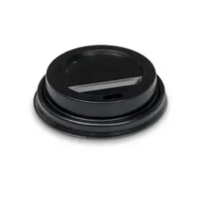 Black Truly Eco Travel Lid For 4oz Short Black / Babychino Hot Cups - SLEEVE = 100 / BOX=1,000