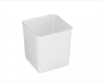 4.5L White Plastic Food Storage Containers and Lids 175mmL x 175mmW x 189mmH - EACH=1 / BOX=100