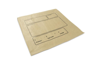3 Square Brown Paper Printed "School Lunch Order" Bag 240mm(L) x 240mm(W) - Pack of 500
