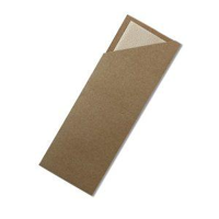Brown Cutlery Pouches with White Napkin Included - Box of 1,000