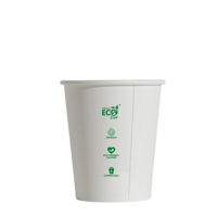 Truly Eco 4oz / 120ml White Single Wall Tasting Cup / Coffee Cups 62mm Diameter, Home Compostable, A