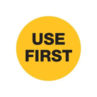 Printed Coloured Day Dot Labels USE FIRST - 500 per Roll