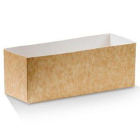 Kraft Burger Holder / Taco Holder Brown Cardboard 110mmmm(L) x 70mm(W) x 60mm(H) - SLEEVE=100 / BOX=