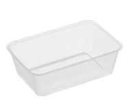 Large Rectangle Clear Premium Takeaway Containers 700ml Microwave Grade (G700) - BOX=500