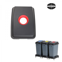 Red Recycling Bin Lid for Grey 60L Bin (Code 104445) - Each