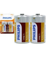 Philips Batteries Long Life D Cell Zinc Carbon - 2 Pack