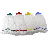 Premium Quality Red 350g Microfibre Mop Streak Free For Grease/Dirt/Dust - Each