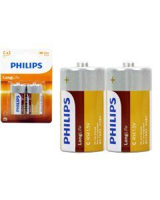 Philips Batteries Long Life C Cell Zinc Carbon - 2 Pack