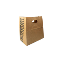Shamrock #50 Brown Paper Bag Die Cut Handle 280mm(L) x 280mm(W) + 150mm(G) - Box of 250