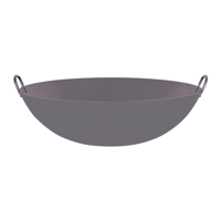 CHEF INOX WOK CAST IRON w/RND BOTTOM & 2 HDLS 600mm/24" (*05224*) =  1 X EACH
