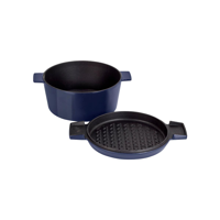 STANLEY ROGERS CAST IRON FRENCH OVEN MID BLUE 240mm (*SR42373*) = PACK OF 4 X EACHES