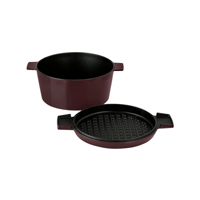 STANLEY ROGERS CAST IRON FRENCH OVEN BORDEAUX 280mm (*SR42369*) = PACK OF 3 X EACHES
