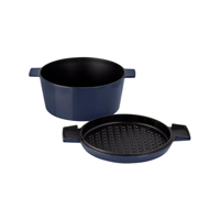 STANLEY ROGERS CAST IRON FRENCH OVEN MID BLUE 280mm (*SR42370*) =  1 X EACH
