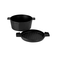 STANLEY ROGERS CAST IRON FRENCH OVEN ONYX 280mm (*SR42368*) = PACK OF 3 X EACHES