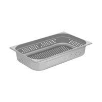 CHEF INOX ANTI-JAM PERF STEAM PAN 1/1 530x325x100mm 13.7lt (*52004-P*) = PACK OF 6 X EACHES