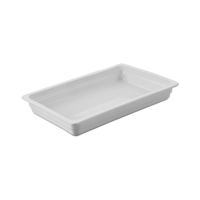 CHEF INOX GASTRONORM DISH PORCELAIN 1/1 SIZE 530x325x65mm (*93211*) =  1 X EACH