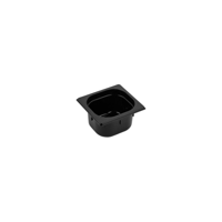 GASTRONORM PAN- POLYCARB 1/6 x 100mm1.5lt BLACK (*PC-16100BK*) = PACK OF 6 X EACHES