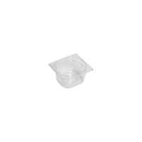 GASTRONORM PAN- POLYCARB 1/6 x 100mm1.5lt CLEAR (*PC-16100CL*) = PACK OF 6 X EACHES