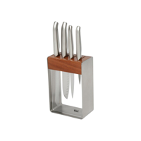 FURI-PRO CLEAR/WOOD/STEEL 5PC BLOCK SET 9/15/17/20CM(41346) (*27112*) = PACK OF 2 X EACHES