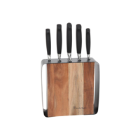 STANLEY ROGERS FRAMED ACACIA KNIFE BLOCK SET 6PC (*SR41413*) = PACK OF 2 X SETS