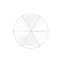 METALTEX COOLING RACK-ROUND 350mm/14" (*10335*) =  1 X EACH