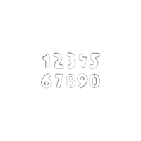 CHEF INOX CUTTER SET 9pc NUMBERS TIN 35mm (*01902*) =  1 X SET