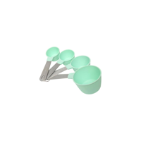 WILTSHIRE MEASURING CUPS-NYLON GREEN 4PC SET (1/4 CUP-1 CUP) (*WLT43428*) = PACK OF 4 X SETS