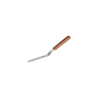 CHEF INOX SPATULA CRANKED S/S w/WOODEN HDL 150x27mm 6"/270mm (*22306*) =  1 X EACH