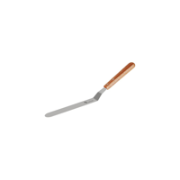 CHEF INOX SPATULA CRANKED S/S w/WOODEN HDL 200x30mm 8"/330mm (*22308*) =  1 X EACH