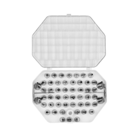 CHEF INOX DECORATING TUBE SET 52pc NICKLE PLATED (*00783*) =  1 X SET