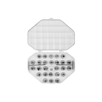 CHEF INOX DECORATING TUBE SET 26pc NICKLE PLATED (*00782*) =  1 X SET