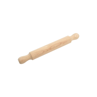 WILTSHIRE ROLLING PIN-RUBBERWOOD 380mm w/HANDLES (*WLT43182*) = PACK OF 6 X EACHES