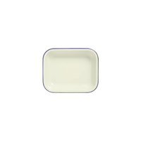 WILTSHIRE PIE DISH-ENAMEL OBLONG BLUE RIM 1.5lt 260x200mm (*WLT40380*) = PACK OF 6 X EACHES