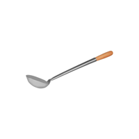CHEF INOX LADLE S/S w/WOODEN HANDLE 135x410mm (*21023*) = EACH = 1 / PACK = 4 X EACHES