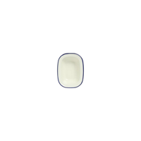 WILTSHIRE PIE DISH-ENAMEL OBLONG BLUE RIM 200ml 120x85mm (*WLT40377*) = PACK OF 12 X EACHES