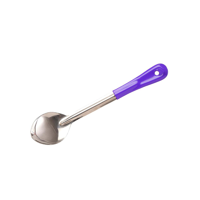 CHEF INOX BASTING SPOON SOLID S/S 100x70x330mm PURPLE HDL (*03313-P*) = PACK OF 12 X EACHES