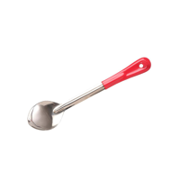 CHEF INOX BASTING SPOON SOLID S/S 100x70x330mm RED HDL (*03313-R*) = PACK OF 12 X EACHES
