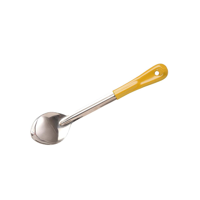 CHEF INOX BASTING SPOON SOLID S/S 100x70x330mm YELLOW HDL (*03313-Y*) = PACK OF 12 X EACHES