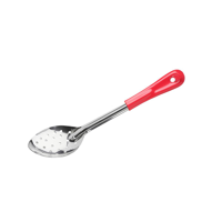 CHEF INOX BASTING SPOON PERFORATED S/S 330mm RED HDL (*03323-R*) = PACK OF 12 X EACHES