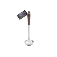 STANLEY ROGERS SOUP LADLE-S/S w/BLACK WALNUT HANDLE (*SR44037*) = PACK OF 4 X EACHES