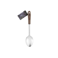 STANLEY ROGERS SOLID SPOON-S/S w/BLACK WALNUT HANDLE (*SR44040*) = PACK OF 8 X EACHES