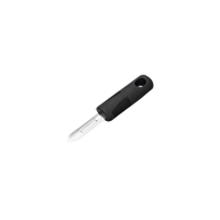 CHEF INOX EASY GRIP FIXED PEELER S/S w/BLK HDL 175mm (*07384*) =  1 X EACH