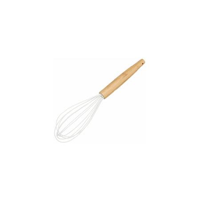 WILTSHIRE SILICONE HEAD WHISK-WHITE w/BAMBOO HANDLE N/STICK (*WLT43553*) = PACK OF 6 X EACHES